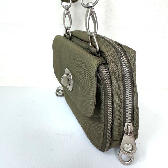 BAGGALINI Mini Crossbody Bag Olive Green Purse Casual Granola Girl Gorpcore Army - Picture 4 of 13